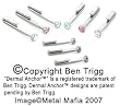 Dermal Anchor&iuml;&iquest;&frac12; Outer/Inner Eye With Gem Titanium DERMTIT2-CL - 18G CLEAR