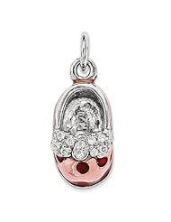 Sterling Silver Enameled Shoe Charm