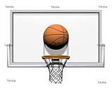 IMAGE OF Wallmonkeys Peel and Stick Wall Decals - 3D Basketball Isolated on a White Background - 48