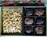 Holiday Chocolate Turtle Candies and Cashew Nuts Gift Box
