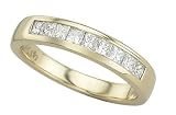 14K Princess Cut Diamond Woman's Wedding/Anniversary Band - 0.50 Ct.
