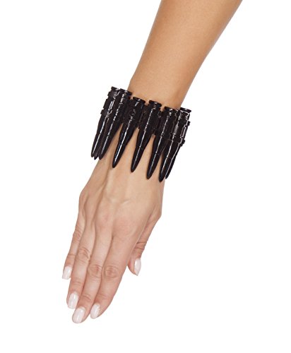 Roma Costume Women's Black Bullet Wrist Cuffs, Black, One Size