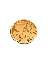 14K Yellow Gold Northwest Coast Native American Seeker Lg Pendant. Made in USA.