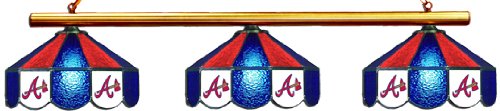 Atlanta Braves Pool Table Light - Stained Glass Shades