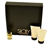 Sicily by Dolce & Gabbana for Women - 3 Pc Mini Gift Set 4ml EDP Spray, 0.8oz Silken Passion Body Lotion, 0.8oz Silken Passion Bath & Shower Gel