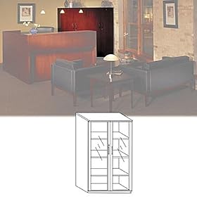 Tiffany Industries VC68WMAH 36 by 68-Inch Wall Storage Hutch Bookcase Cabinet Doors,... by Tiffany Industries