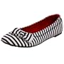 Dr. Scholl's Women's Striped Ballet Flat,Black/White,6 M US