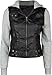 FULL TILT Fleece/Faux Leather Womens Hooded Jacket