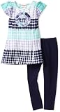 Flapdoodles Toddler Girls Tie Dye Ruffle Dress Set