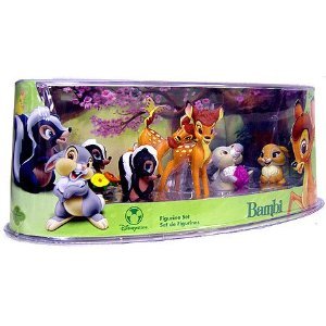 disney exclusive 7 piece mini pvc bambi collector set cheap price