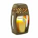 Candle Warmers Etc. Ceramic Candle Warmer Lantern, Rustic Brown
