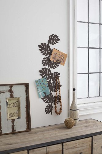 Leaf Modern Jewelry Holder Wall Display, Brown