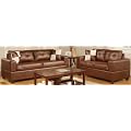 Bobkona Soft-Duo Bonded Leather Match 2-Piece Sofa Set, Brown
