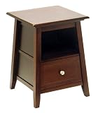 FTS - Mission End Table w Storage and Drawer Antique Walnut Finish 136-190-33