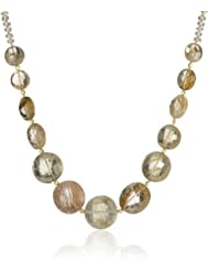 Lena Skadegard 18k, Natural Zircon, and Rutilated Quartz Necklace
