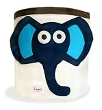 3 Sprouts Organic Storage Bin, Blue Elephant