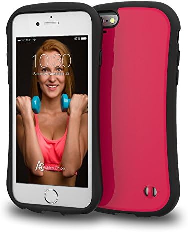 iPhone 6 / 6S Case [SportFit] Premium Protective Case (4.7 inch). Sporty Slim Design / Heavy-duty Protection / Dual Layer Anti-shock Bumper / HONEYCOMB Supportive Grid Structure - Rose Red