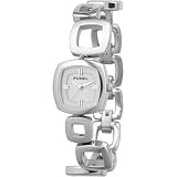 Fossil Women’s ES1869 Core Square Link Stainless Steel Silver Dial Watch