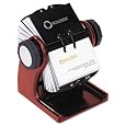 Rolodex 1734242 Rolodex Wood Tones Wood Open Rotary File, 400-Card Capacity, Mahogany