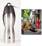 H2O4K9, Stainless Steel K9 Water Bottle, 25-Ounce, Pure Stainless