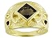 1.50CTW SMOKY QUARTZ MATT FINISH 18KT OVER STERLING SILVER RING