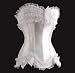 White Wedding Corset, Burlesque Corset S
