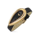 Gai Mattiolo Rose Gold Plated Drop-shaped Case Black Dress Watch by Gai Mattiolo