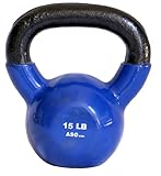 Ader Vinyl Kettlebell (15 Lb Blue)