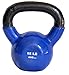 Ader Vinyl Kettlebell- (15 Lbs Blue)