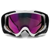 Charming Weatherproof Purple Tinted Wrap Around Lens Winter Sport Ski Snow Style Motorcycle Biker Moto Bike ATV Chopper Moped Full Open Face Half Helmet Sun UV Frame Goggles Glasses
