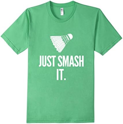 Men's Just Smash It Badminton T-Shirt Small Grass