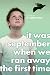 It Was September When We Ran Away the First Time (Hardcover) by D. James Smith