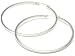 Silver 60Mm Square Tube Hoop Earring