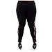 Womens Plus Size Leggings with Lace Panel Design Black 1X to 6X