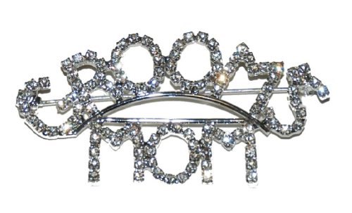 Crystal Rhinestone Mother of the Groom/ Groom’s Mom Wedding Pin Brooche