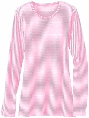 Beyond Scrubs Women's Micro Long Sleeve Underscrub Tee S Pearl Pink/ White