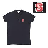 North Carolina State Wolfpack NCAA Classic Pique Polo Shirt for Women (Black)