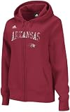 Arkansas Razorbacks adidas Red Women's Distressed Classic Full-Zip Hooded Sweatshirt