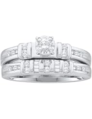 0.28CT DIAMOND ROUND CENTER BRIDAL SET