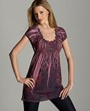 Style&co. Printed Layered Mesh Babydoll Tunic