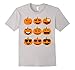 Emoji Pumpkin T shirt Funny Faces Halloween Thanksgiving