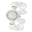 Geneva Platinum Polilshed Swirl Cuff Watch