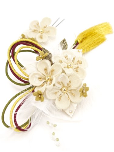 髪飾り 2点セット 花 組紐 [成人式/振袖/卒業式/袴/着物/和装]