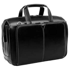 Black Waxhide Johnston and Murphy J and M Overnighter Briefcase - Black Waxhide