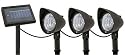 Moonrays 91460 Solar Powered Outdoor Spotlights, Black, 3-Pack