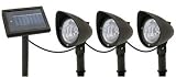 Moonrays 91460 Solar Powered Outdoor Spotlights, Black, 3-Pack