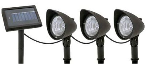 Moonrays 91460 Solar Powered Outdoor Spotlights, Black, 3 Pack