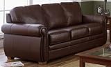 Leather Furniture Palliser Viceroy Leather 4 Piece Sleeper Sofa Couch, Loveseat, Recliner, and Ottom