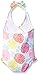 Gymboree Girls' Big White Halter Swimsuit with Pineapple Print