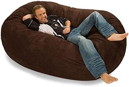 6 Foot RelaxSack Lounger (Chocolate - Microsuede)
